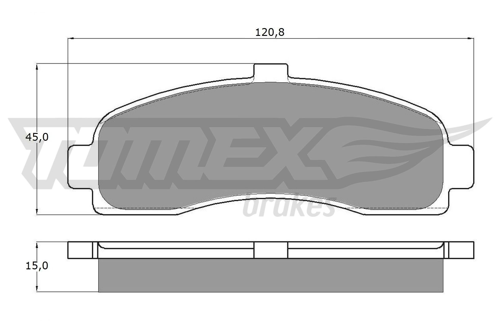 Sada brzdových platničiek kotúčovej brzdy TOMEX Brakes